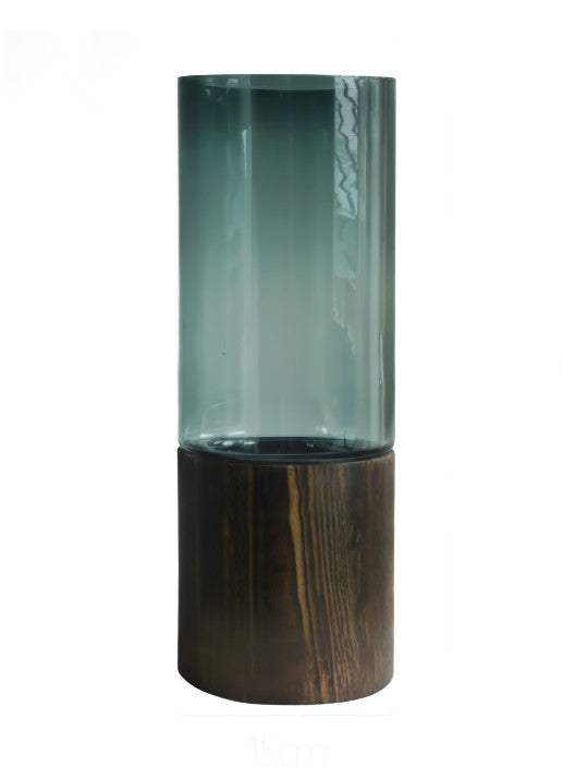 Glass & Wood Vase Collection